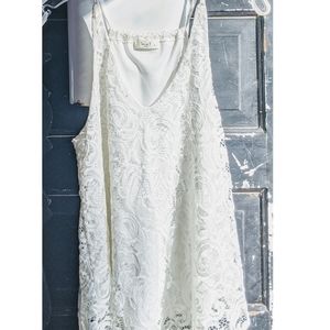 White lace tank top size large love J